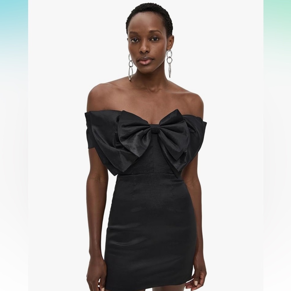 Bardot Black Strapless Cocktail Dress